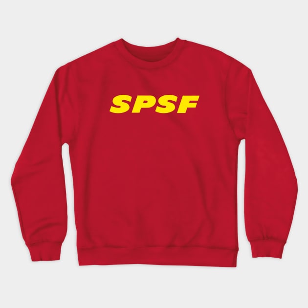 SPSF Yellow Logo Crewneck Sweatshirt by Kodachrome Railway Colors